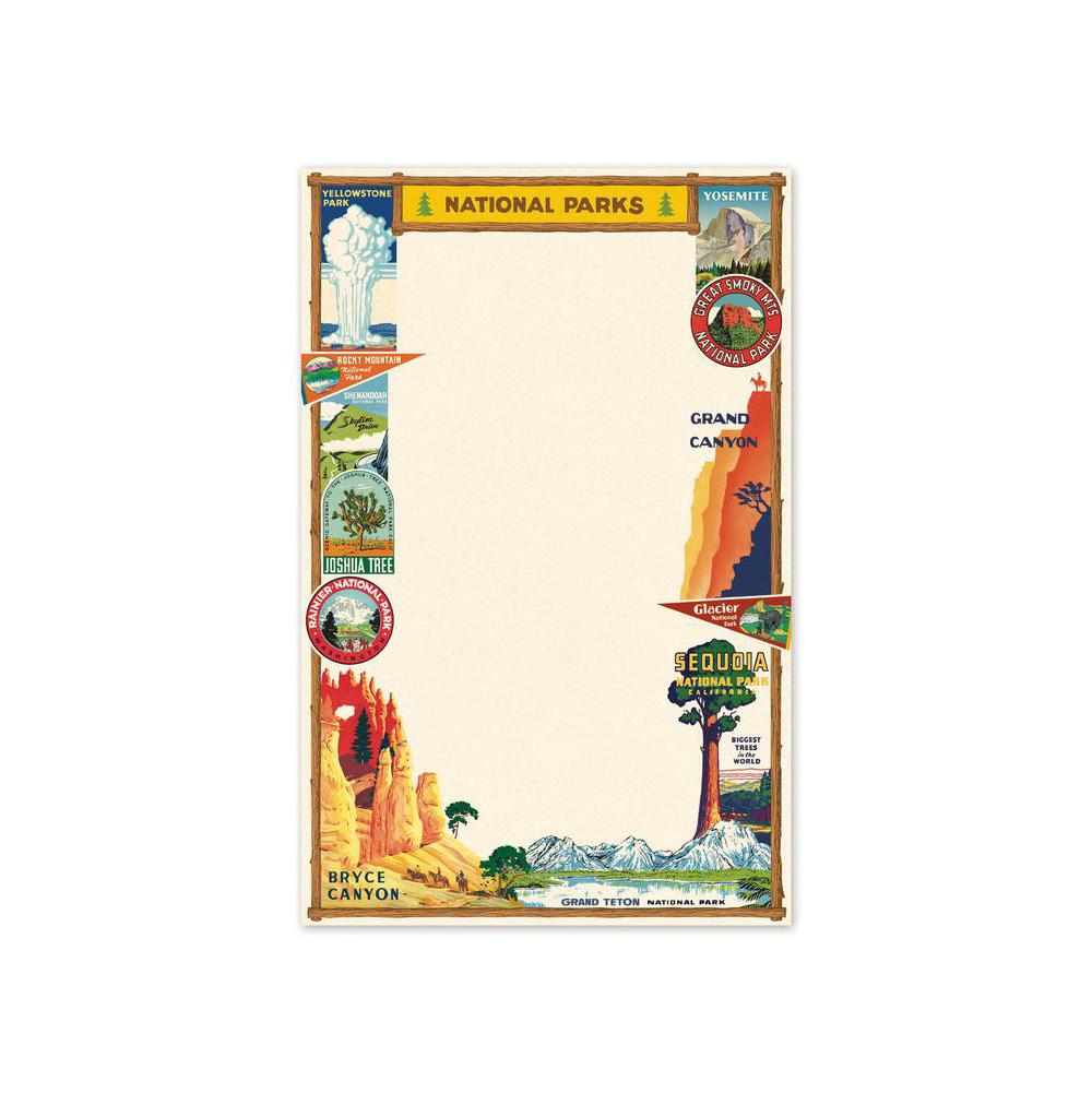 Cavallini, Note Card, Art & School, Notepad, 100 Sheet, National Parks, 805649
